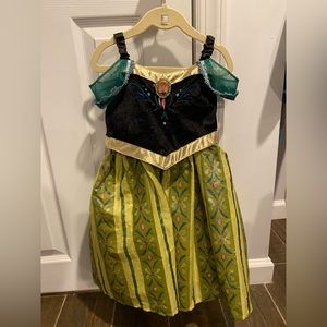 Disney Girls Frozen Anna Dress Halloween Costume or Dress Up Play (size 2-3)
